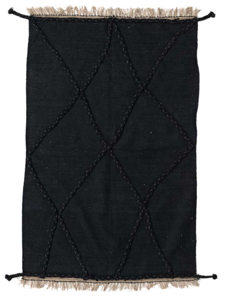 3' 5 x 5' 3 Hand Woven Kilim Suzani Wool Rug