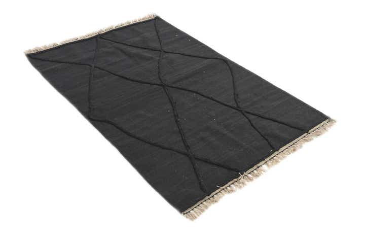 3' 6 x 5' 3 Hand Woven Kilim Suzani Wool Rug