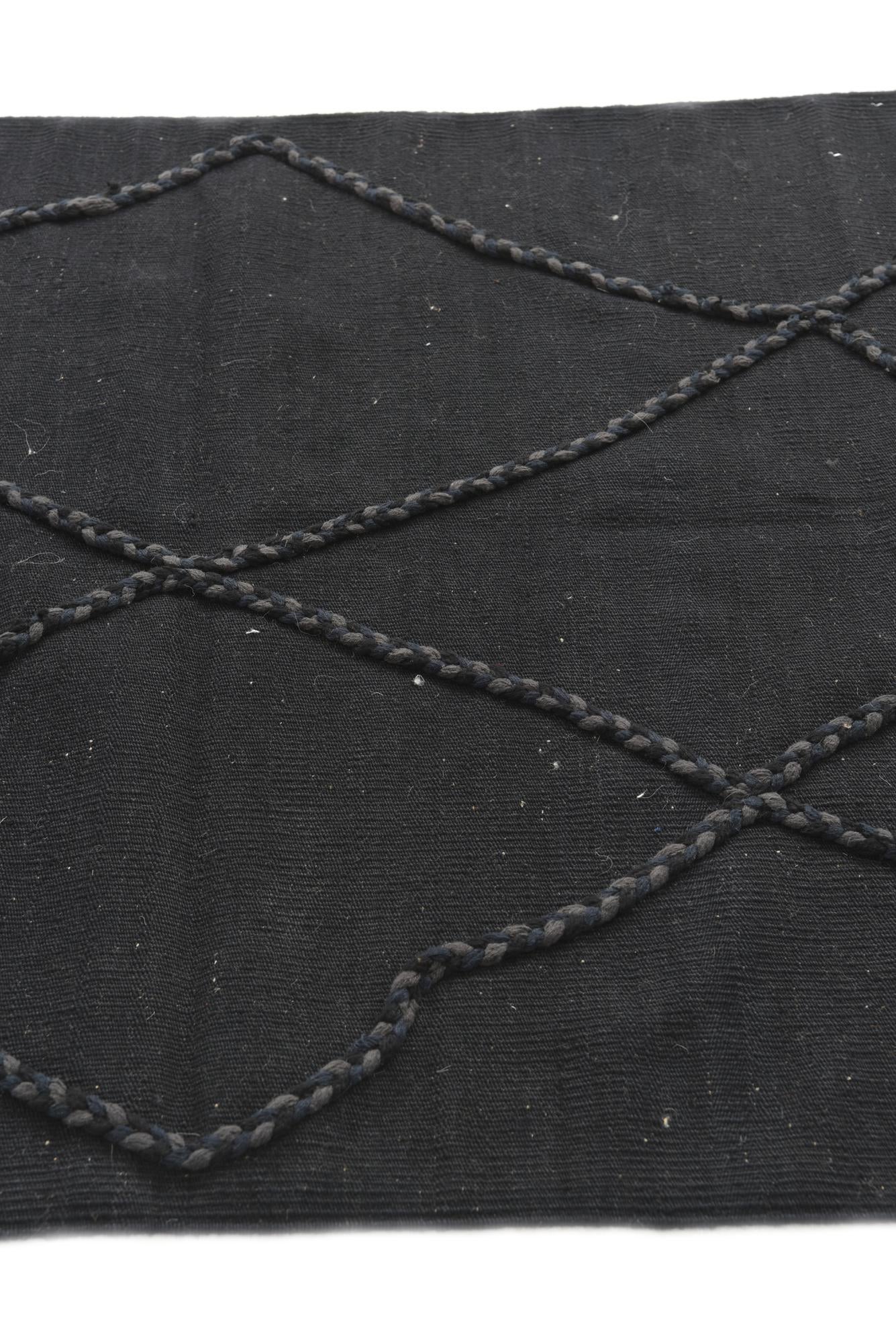 3' 5 x 5' 3 Hand Woven Kilim Suzani Wool Rug