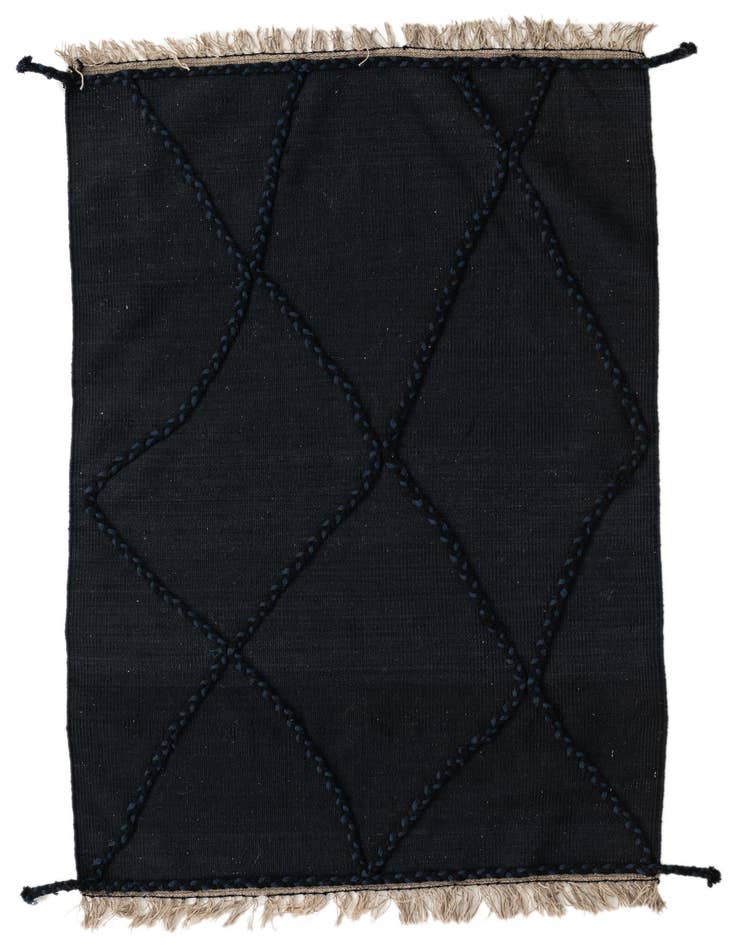 Detail image of 3' 5 x 5' 4 Hand Woven Kilim Suzani Wool Rug