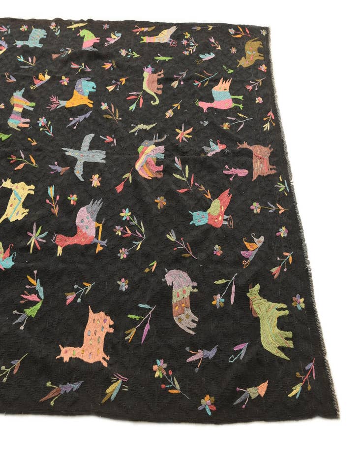 Detail image of 7' 2 x 9' 4  Hand Woven Kilim Suzani Wool Rug