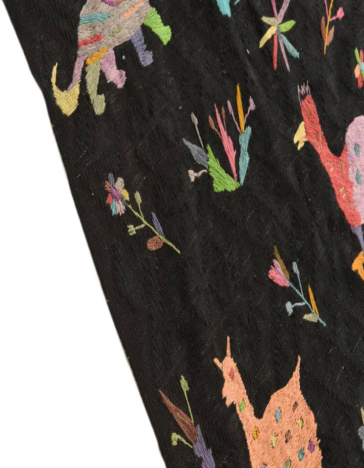 Detail image of 7' 2 x 9' 4 Hand Woven Kilim Suzani Wool Rug