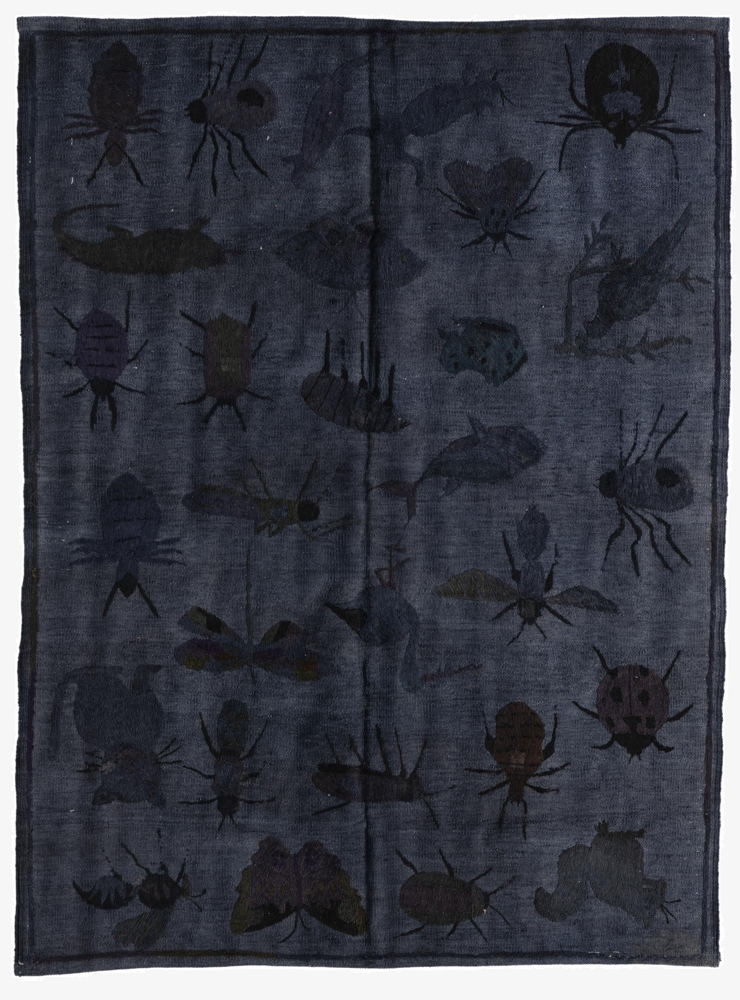 4' 2 x 5' 7  Hand Woven Kilim Suzani Wool Rug