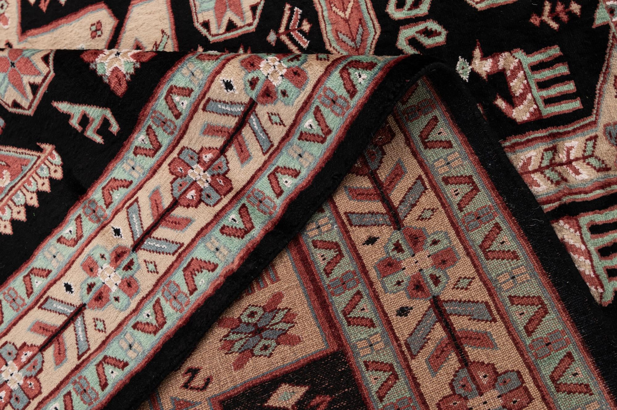 4' 4 x 6' 2 Hand Knotted Lahour Oriental Rug