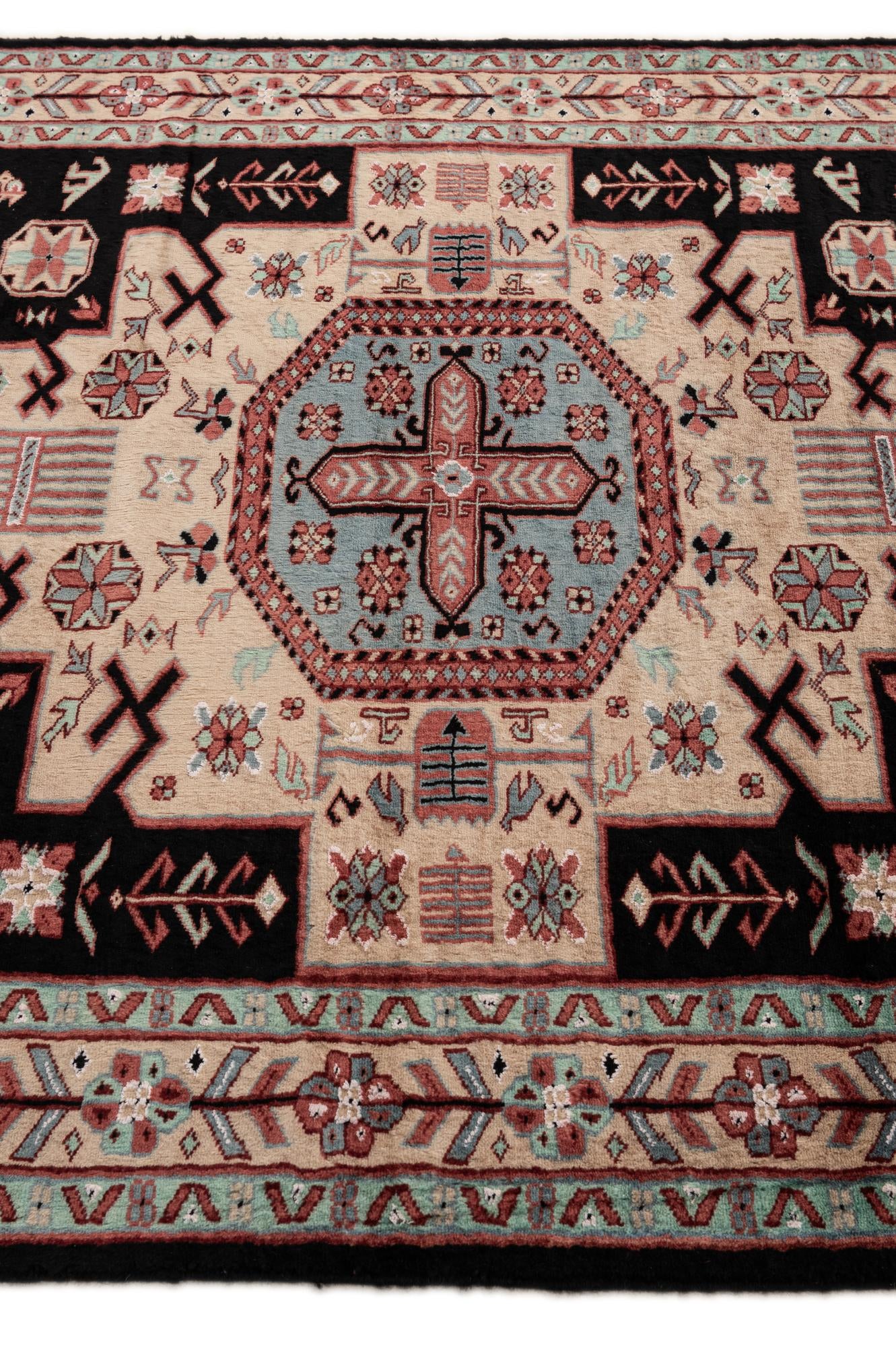 4' 4 x 6' 2 Hand Knotted Lahour Oriental Rug