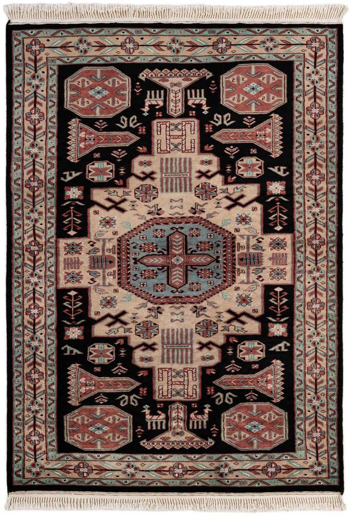 4' 4 x 6' 2 Hand Knotted Lahour Oriental Rug