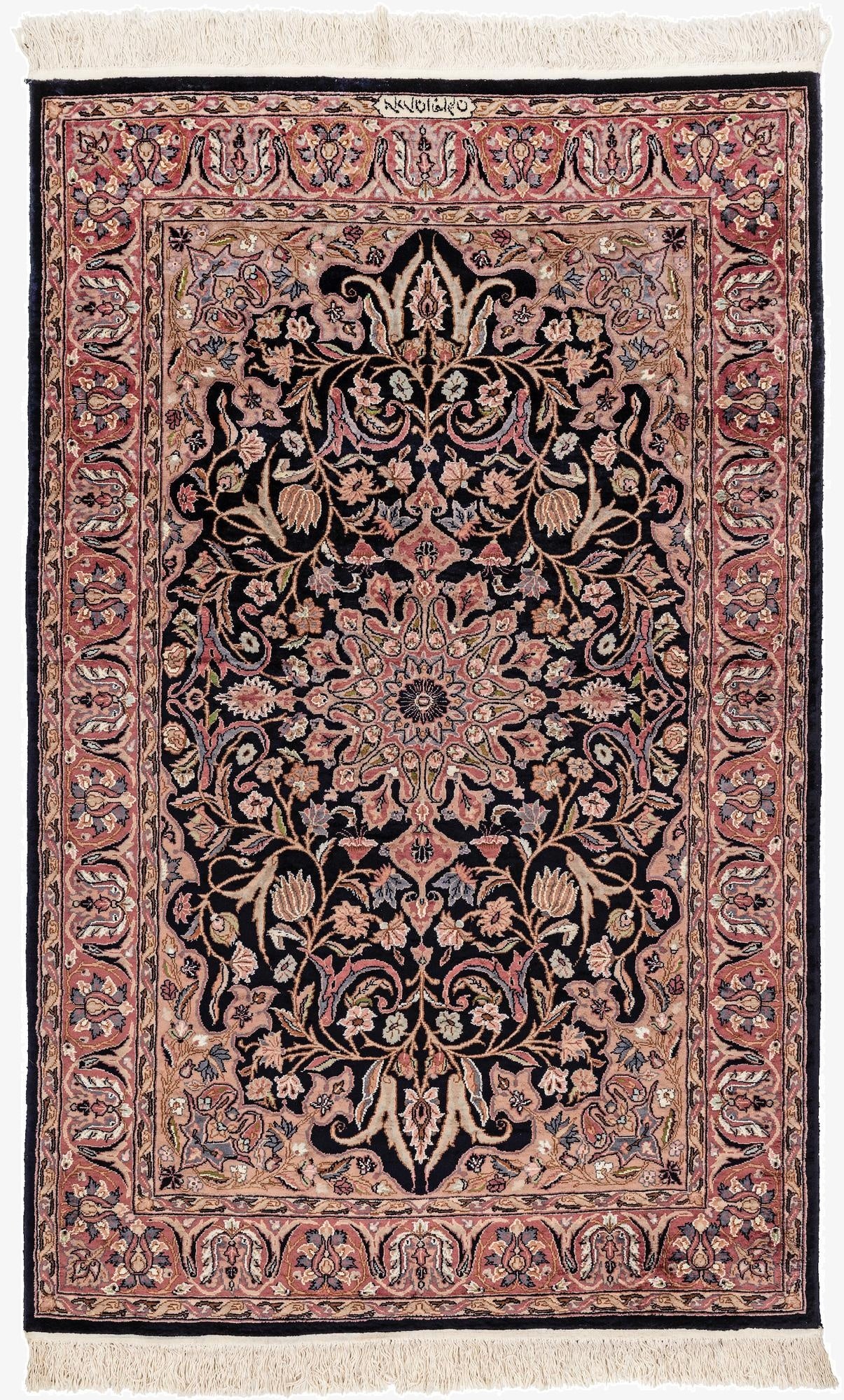4' x 6' 3  Hand Knotted Lahour Oriental Wool Rug
