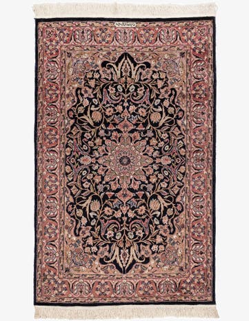 4' x 6' 3 Hand Knotted Lahour Oriental Wool Rug