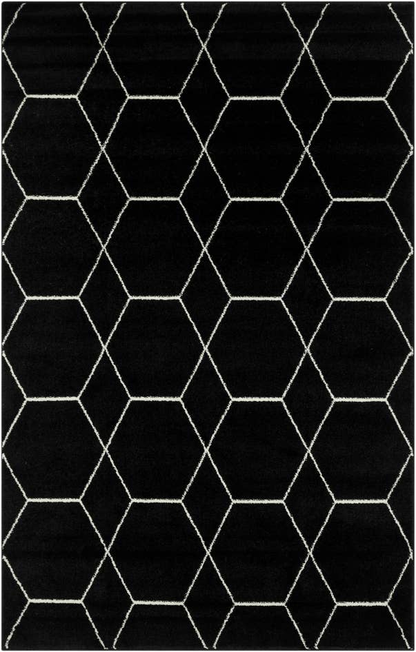 Detail image of 5' 3 x 8' Lattice Frieze Rug