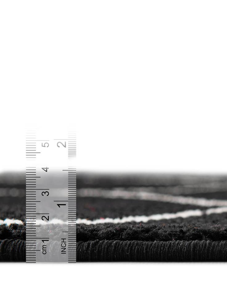 Detail image of Custom Black Lattice Frieze Rug