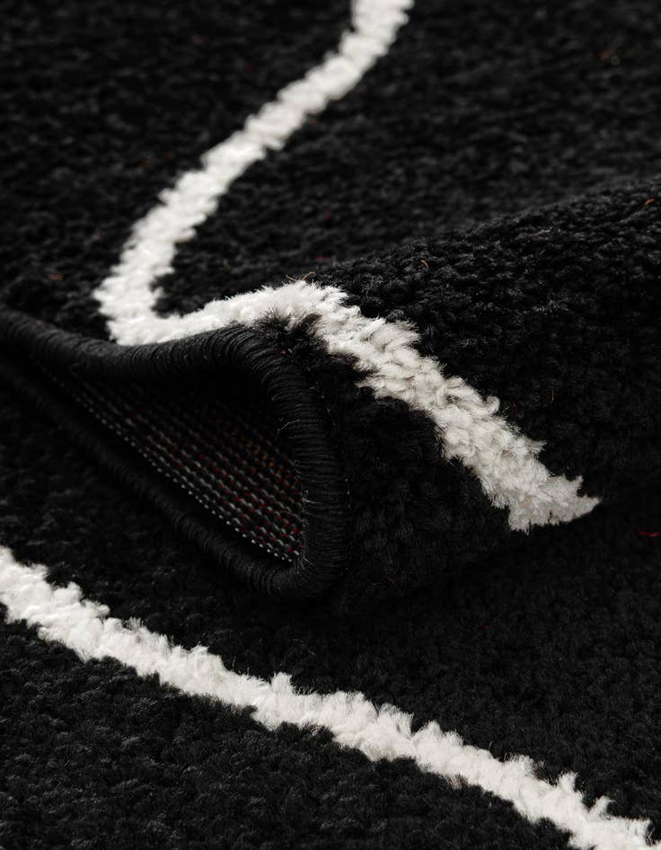Detail image of Custom Black Lattice Frieze Rug