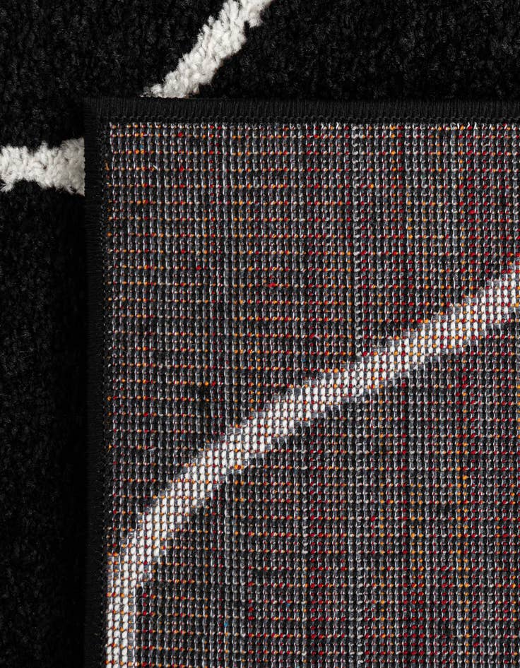 Detail image of Custom Black Lattice Frieze Rug