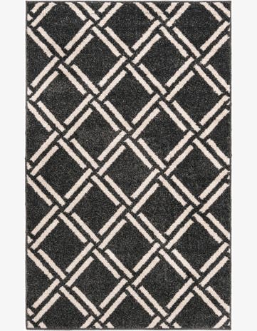 Black Lattice Rug