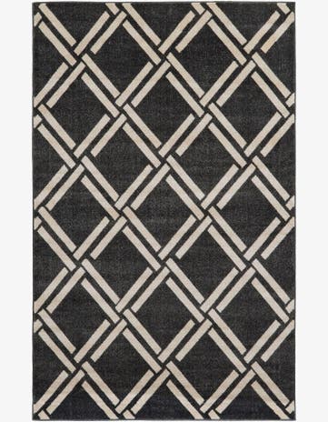 Black Lattice Rug