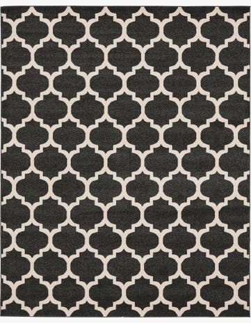Black Lattice Rug