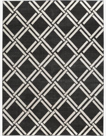 Black Lattice Rug