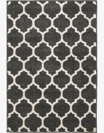 Black Lattice Rug