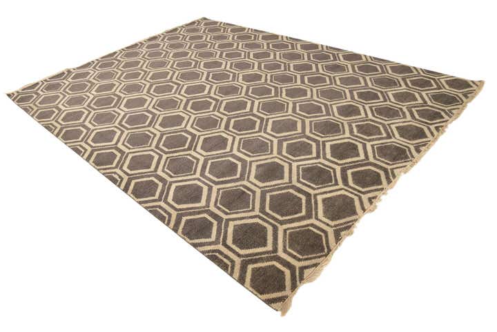 275cm x 360cm anudado a mano Luna Alfombra Lana