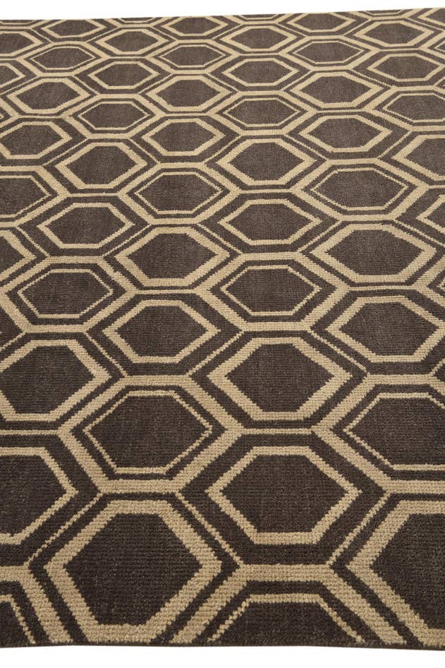 Detail image of 275cm x 360cm anudado a mano Luna Alfombra Lana
