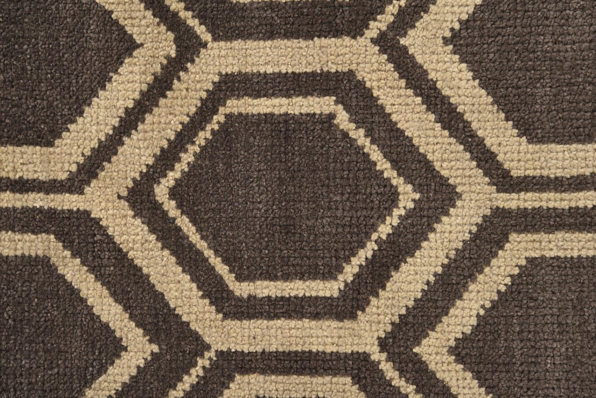 275cm x 360cm anudado a mano Luna Alfombra Lana