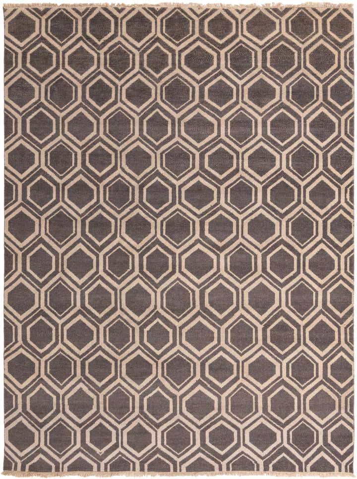 275cm x 360cm anudado a mano Luna Alfombra Lana