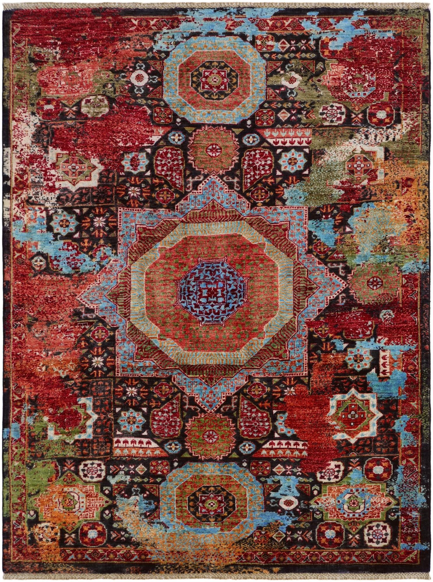 4' 10 x 6' 5 Hand Knotted Mamluk Ziegler Rug