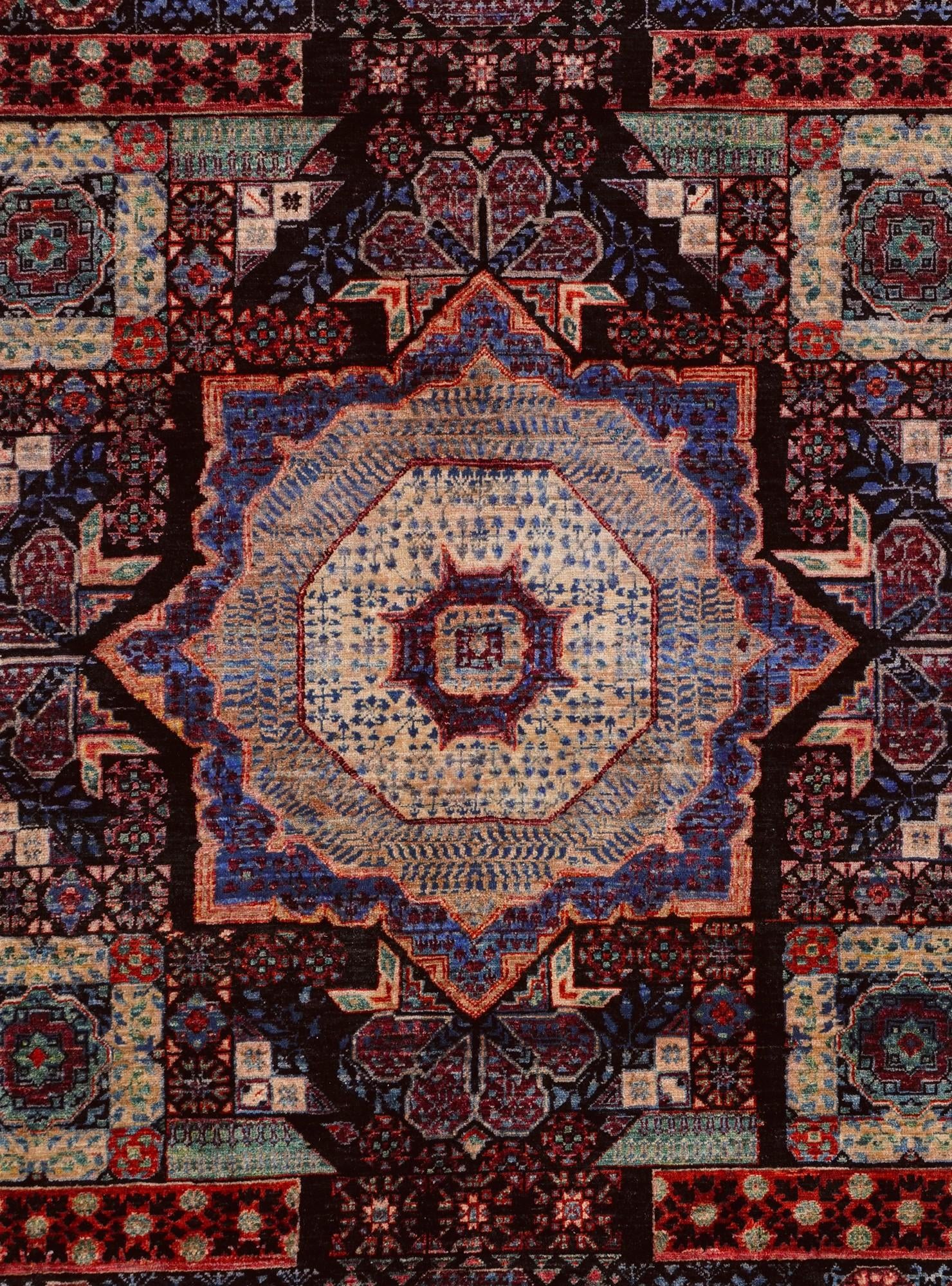 6' 1 x 9' Hand Knotted Mamluk Ziegler Rug