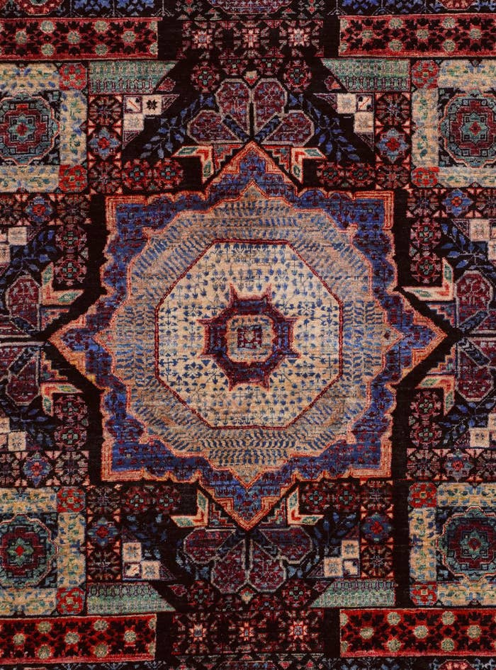 Detail image of 6' 1 x 9' Hand Knotted Mamluk Ziegler Rug