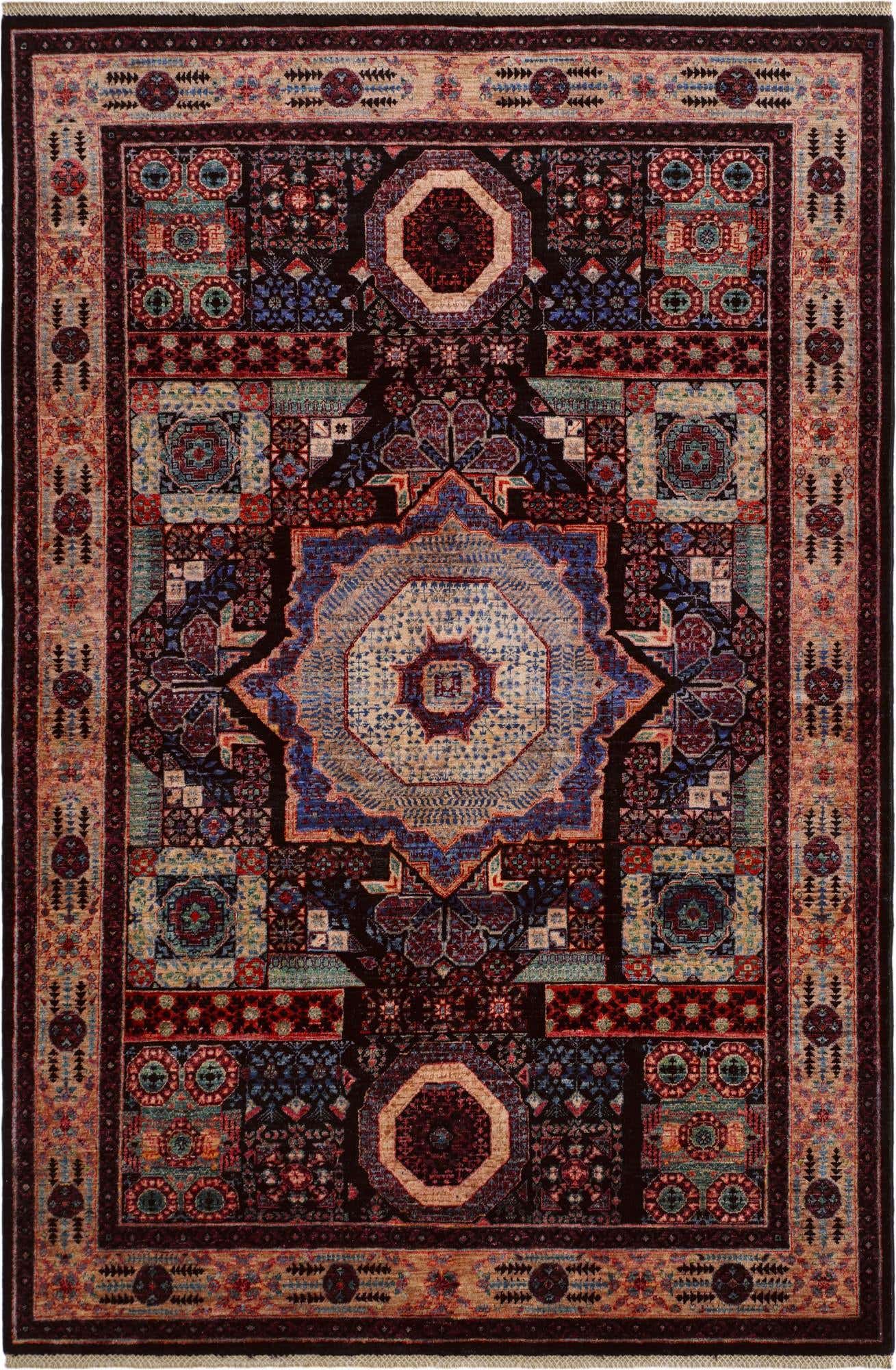 6' 1 x 9' Hand Knotted Mamluk Ziegler Rug