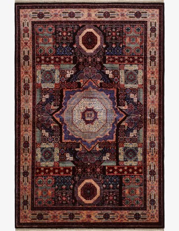 6' 1 x 9' Hand Knotted Mamluk Ziegler Rug