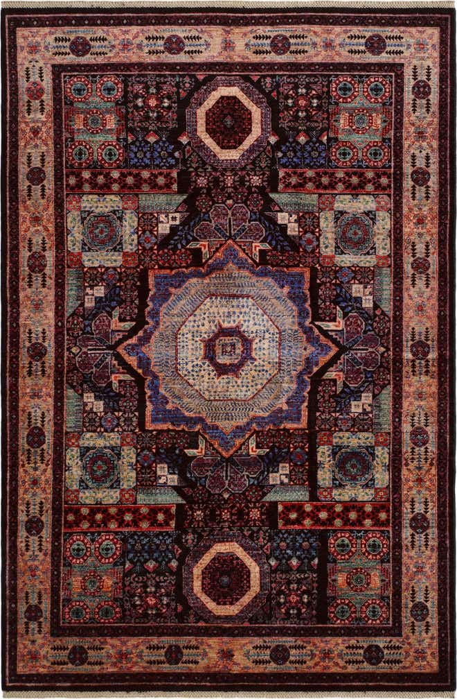 6' 1 x 9' Hand Knotted Mamluk Ziegler Rug