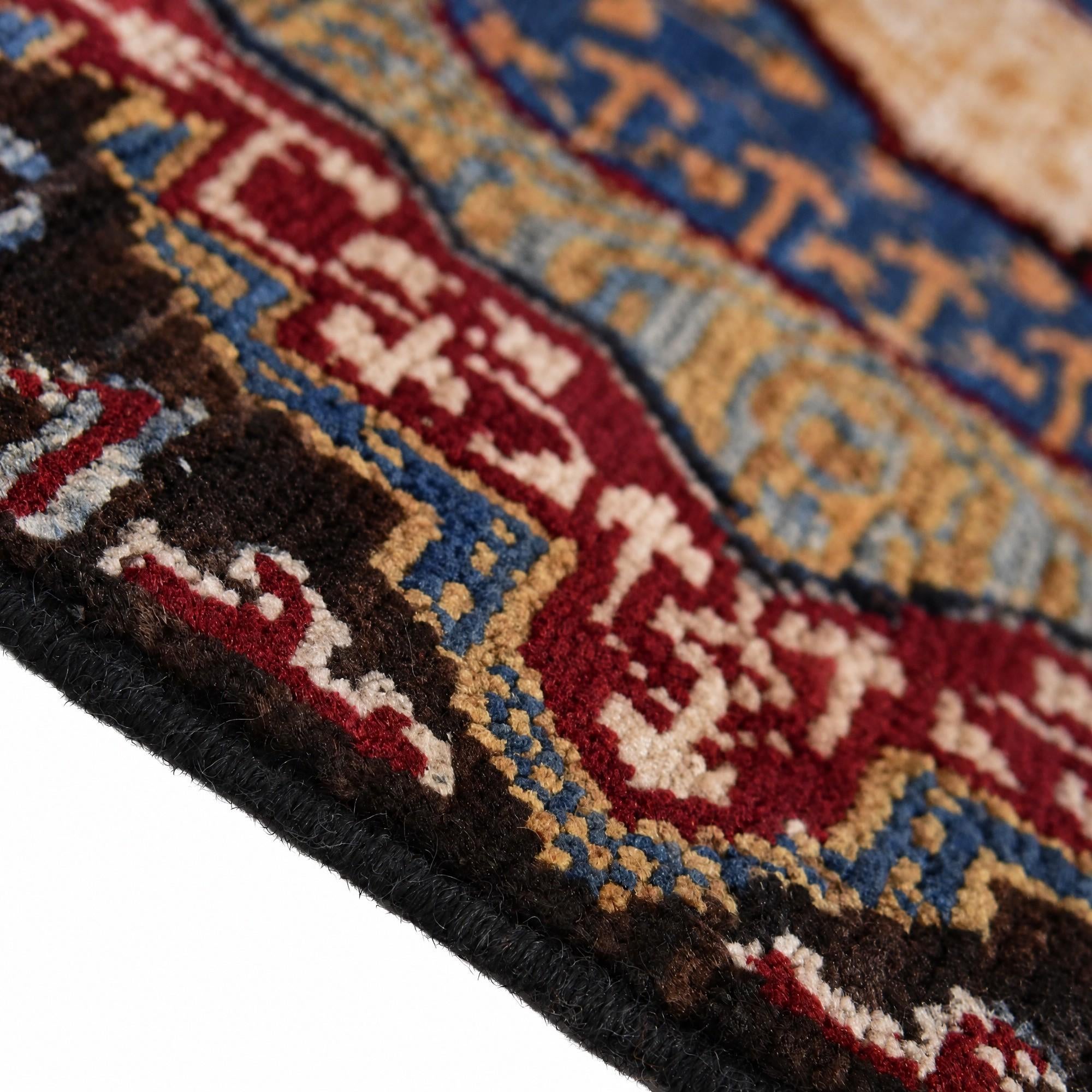 60cm x 90cm Hand Knotted Mamluk Ziegler Rug