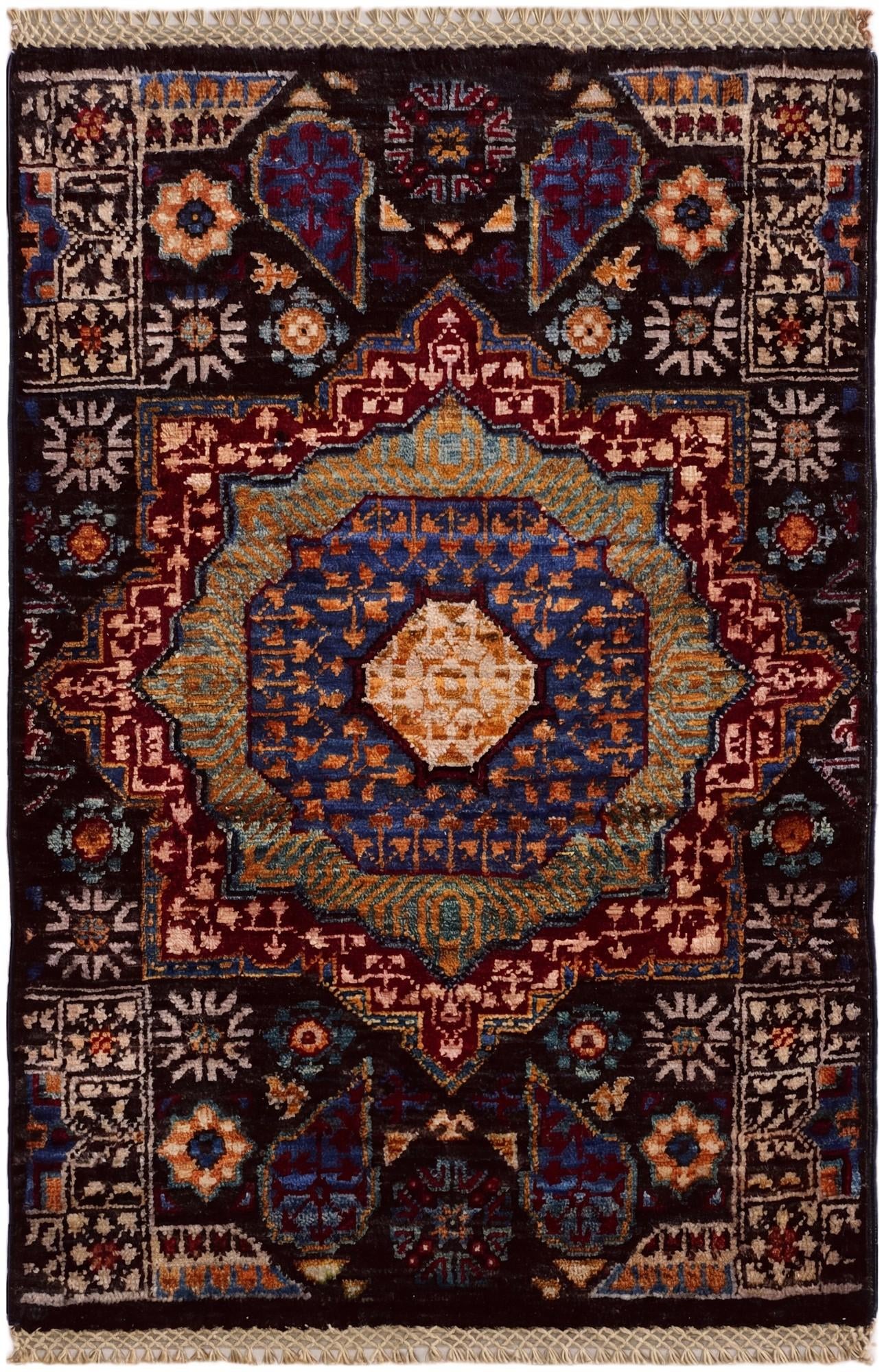 1' 11 x 2' 11 Hand Knotted Mamluk Ziegler Rug