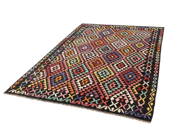 Detail image of 6' 10 x 9' 3 Hand Knotted Marok Kilim Rug