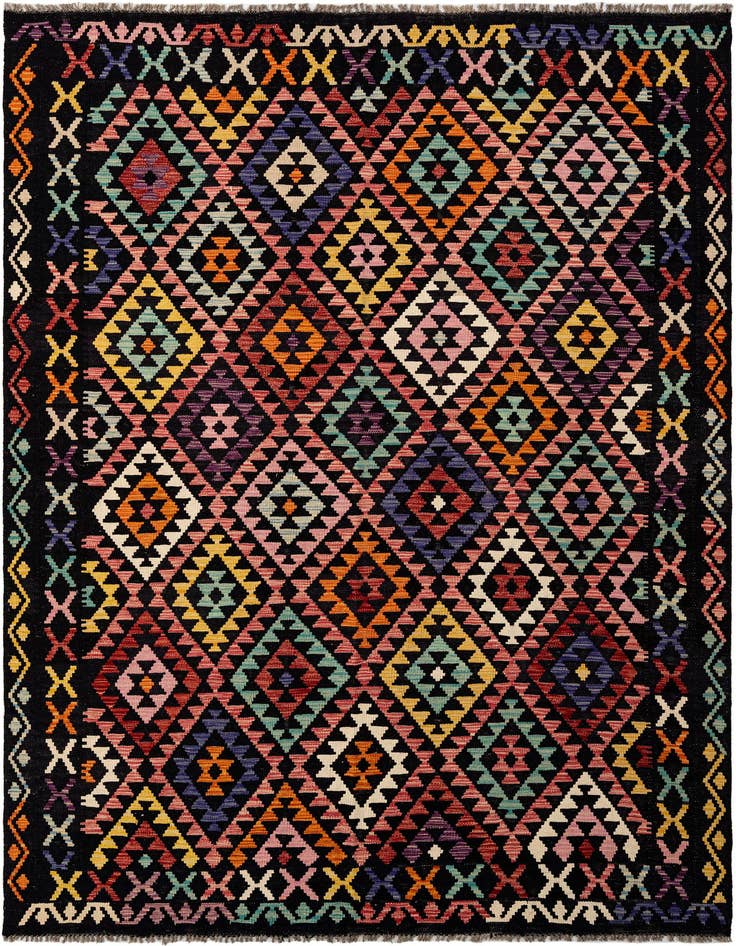 Detail image of 6' 10 x 9' 3 Hand Knotted Marok Kilim Rug