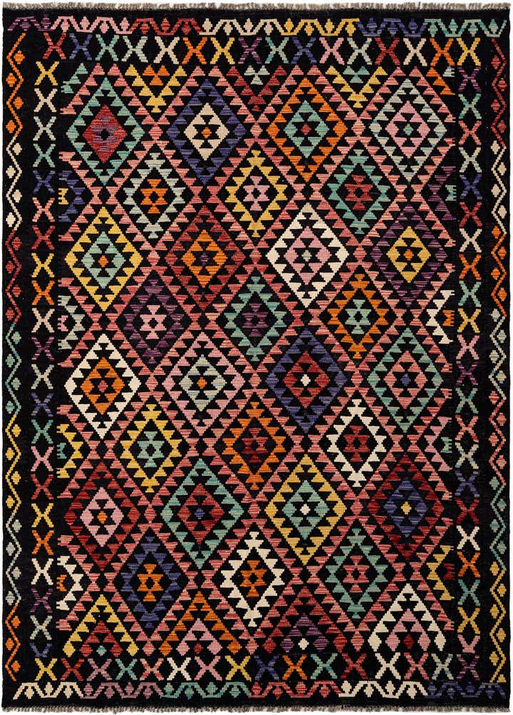 6' 10 x 9' 3 Hand Knotted Marok Kilim Rug