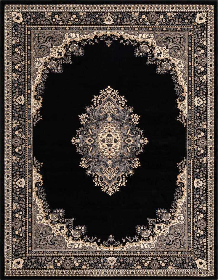 Detail image of 7' 10 x 11' Mashad Design Rug