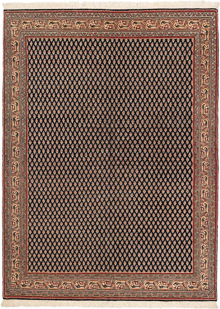 4' 6 x 6' 6 Hand Knotted Mir Oriental Wool Rug