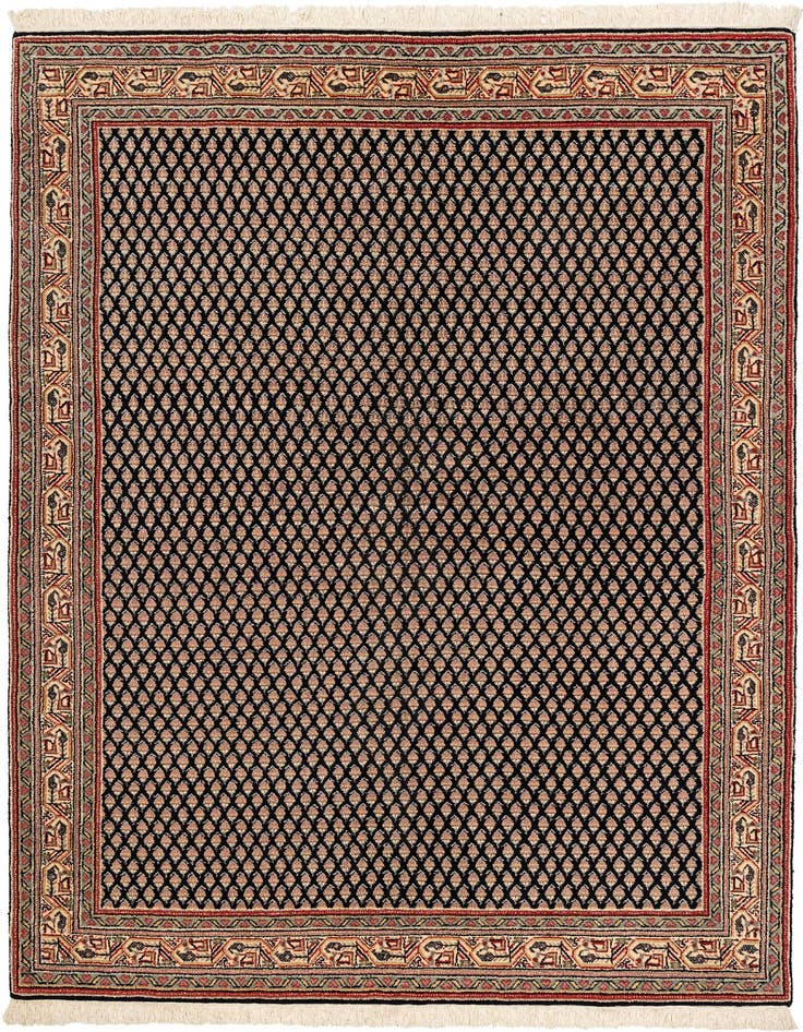 Detail image of 4' 6 x 6' 6 Hand Knotted Mir Oriental Wool Rug