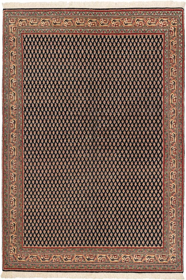Detail image of 4' 6 x 6' 6 Hand Knotted Mir Oriental Wool Rug