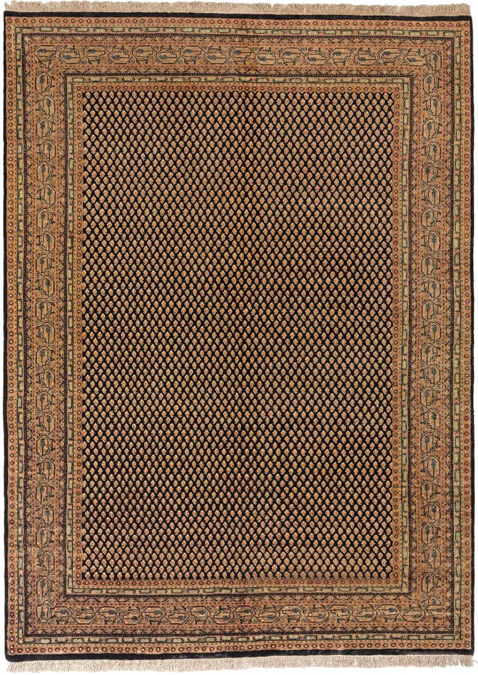 Detail image of 5' 8 x 7' 8 Hand Knotted Mir Wool Rug