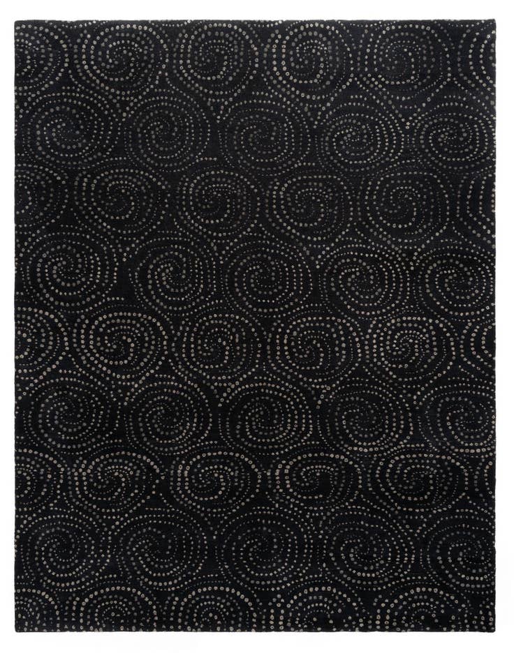 Detail image of 8' 1 x 9' 8 Hand Knotted Modern Manshu Wool Rug