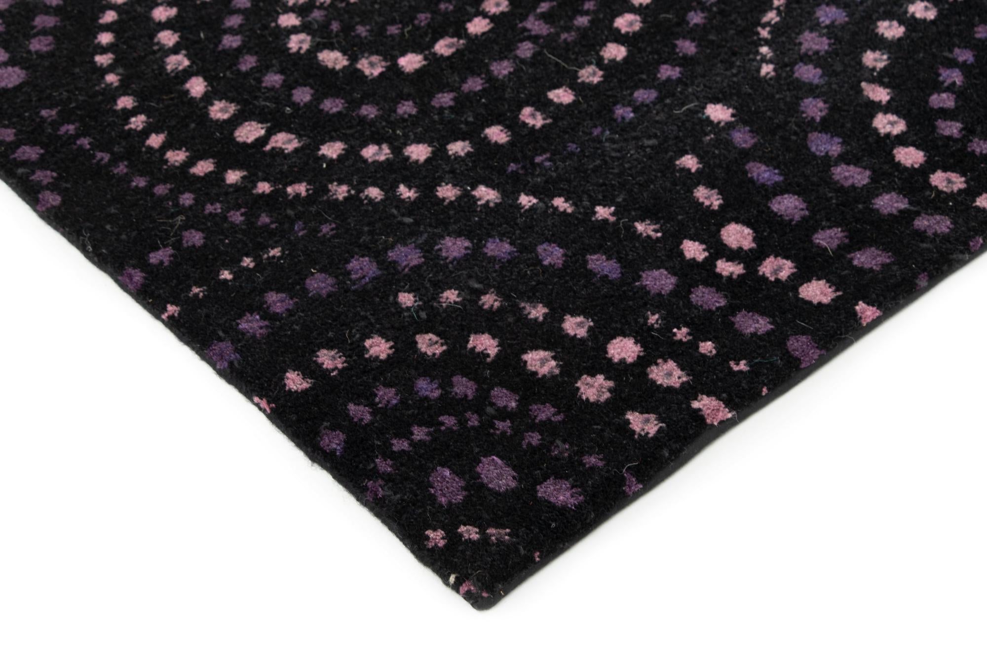 7' 11 x 9' 9 Hand Knotted Modern Manshu Wool Rug