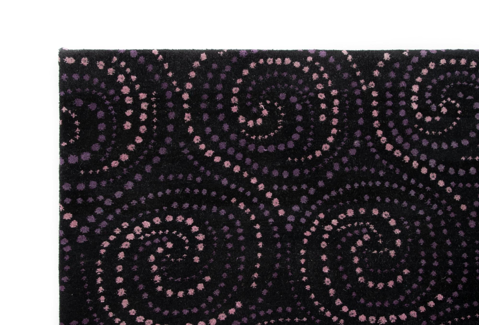 7' 11 x 9' 9 Hand Knotted Modern Manshu Wool Rug