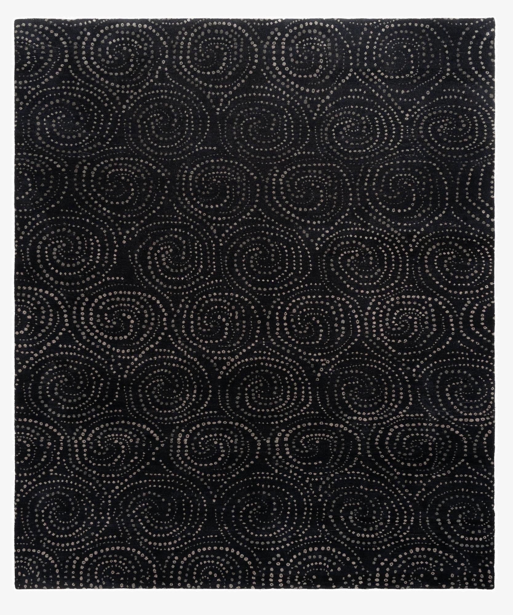 8' 1 x 9' 8  Hand Knotted Modern Manshu Wool Rug