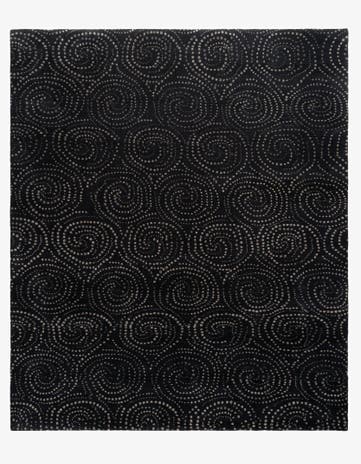 8' 1 x 9' 8 Hand Knotted Modern Manshu Wool Rug