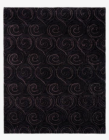 7' 11 x 9' 9 Hand Knotted Modern Manshu Wool Rug