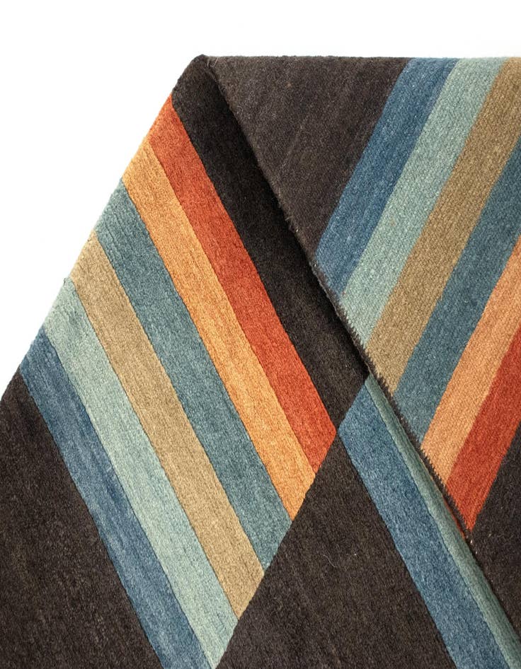 Detail image of 6' 8 x 8' 2  Hand Knotted Modern Roots Rug