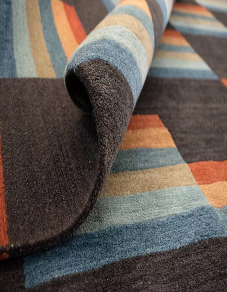 Detail image of 6' 8 x 8' 2  Hand Knotted Modern Roots Rug