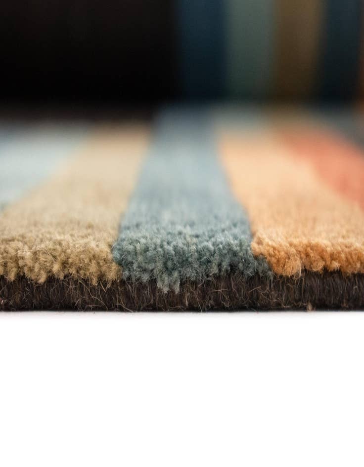 Detail image of 6' 8 x 8' 2  Hand Knotted Modern Roots Rug